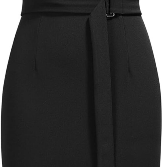 Women's Sleeveless Crewneck Formal Dress Polyester Large Elegant Wedding Guest - Picture 1 of 4